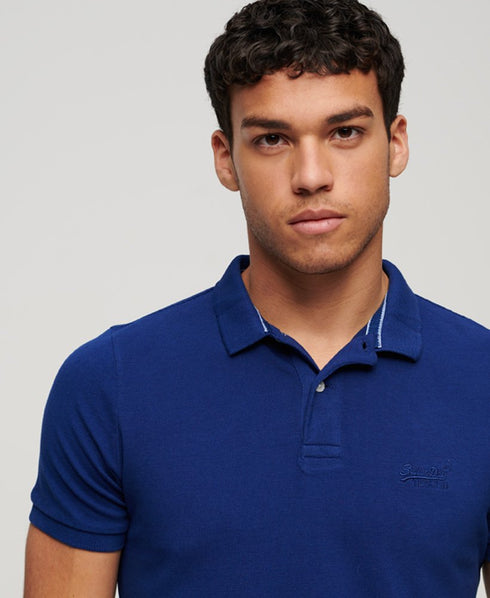 Superdry Vint Destroy Polo T.Shirt Royal Blue
